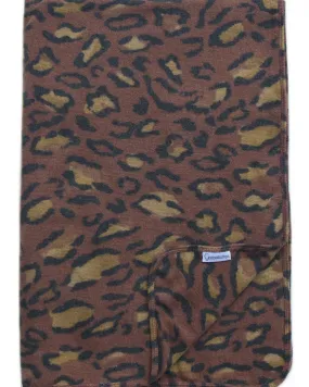 snow leopard throw / rust