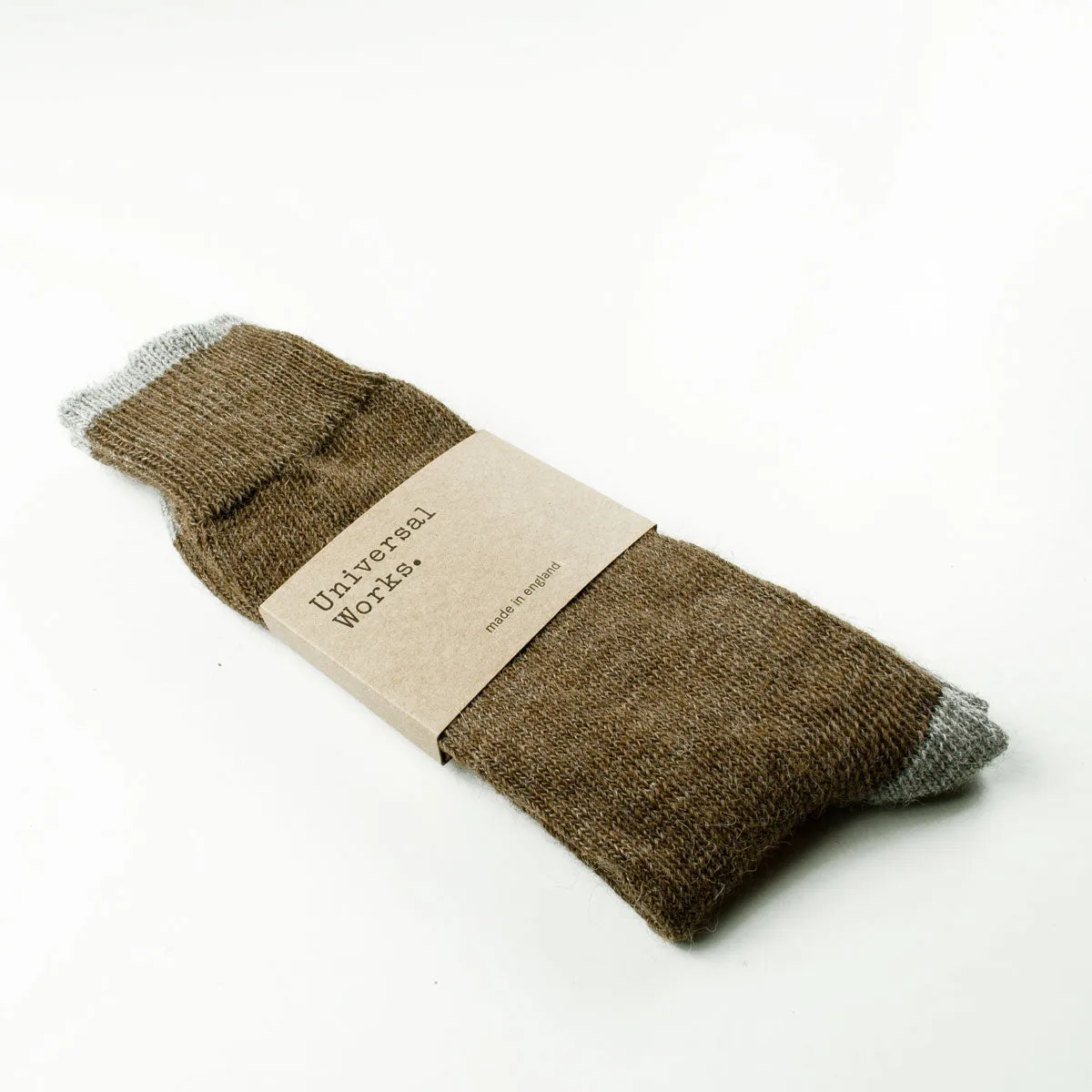 Universal Works - Alpaca Socks - Brown