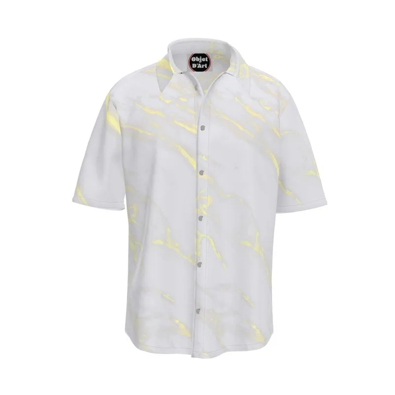 White Marble Short Sleeve Shirt