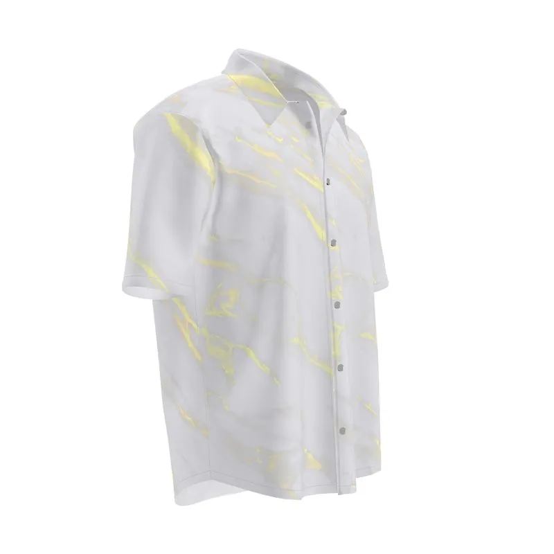 White Marble Short Sleeve Shirt