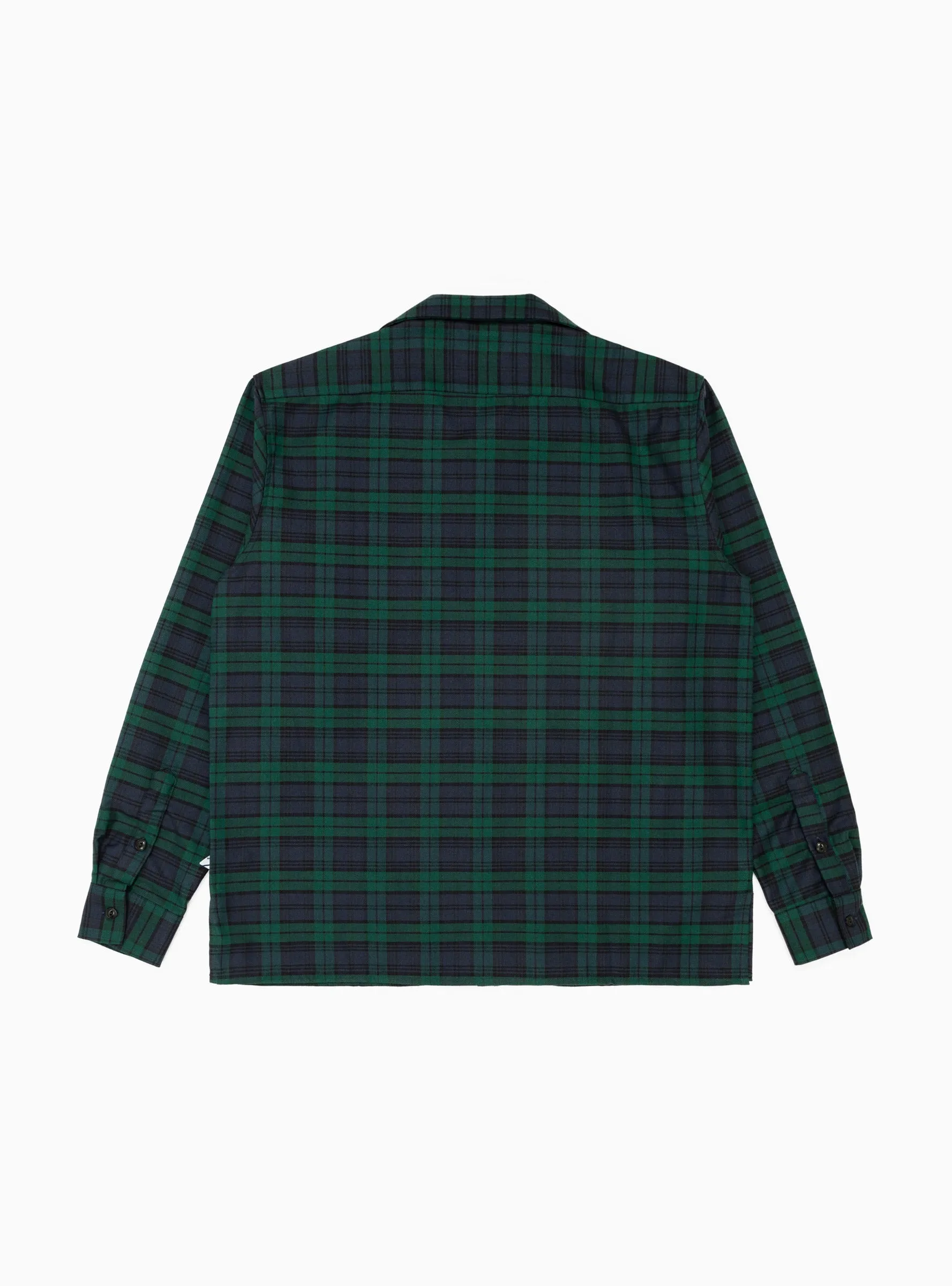 Work Over Shirt Green & Navy Tartan